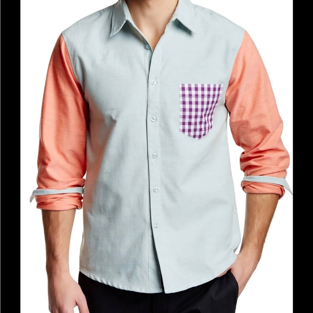 Filthy Etiquette Robert Color-Block Button-Up / Size Medium